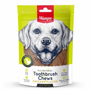 Wanpy Dog Treat Tooth Brush Chews Chicken Flavor 100g