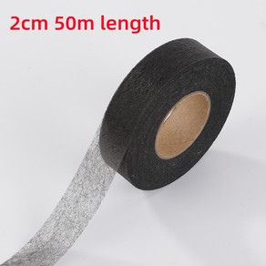 50m Double Sided PA Interlining Adhesive Fabric Black White Clothes Apparel Iron On Hem Tape