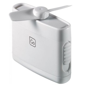 Go Travel Compact Handy Mini Pocket Size Fan Portable Handheld Air Cooler White