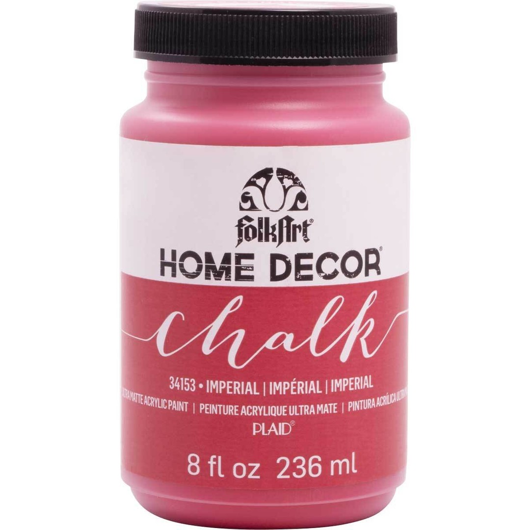 Plaid FolkArt Premium 236ml Home Decor Chalk Acrylic Paint Ultra Matte Imperial
