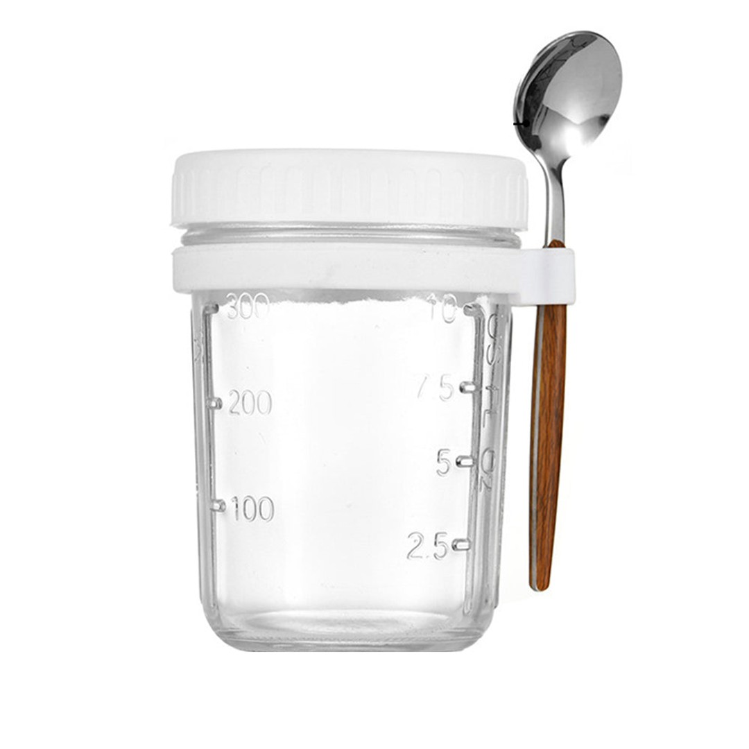 350ml Overnight Oats Jars Overnight Oats Container with Lid and Spoon