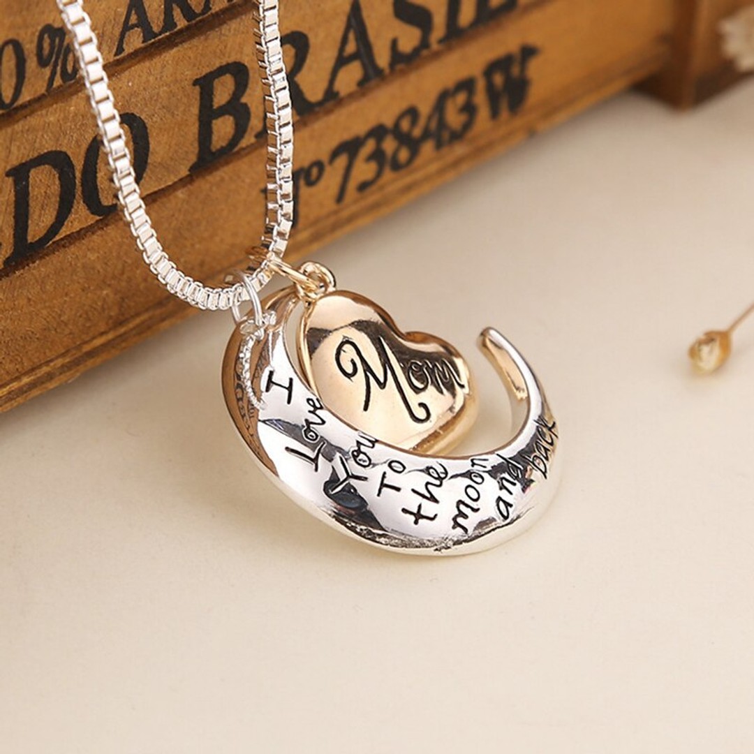 Necklaces I Love You To The Moon And Back Fashion Pendants Y000199, Pack of 1 Gold, hi-res