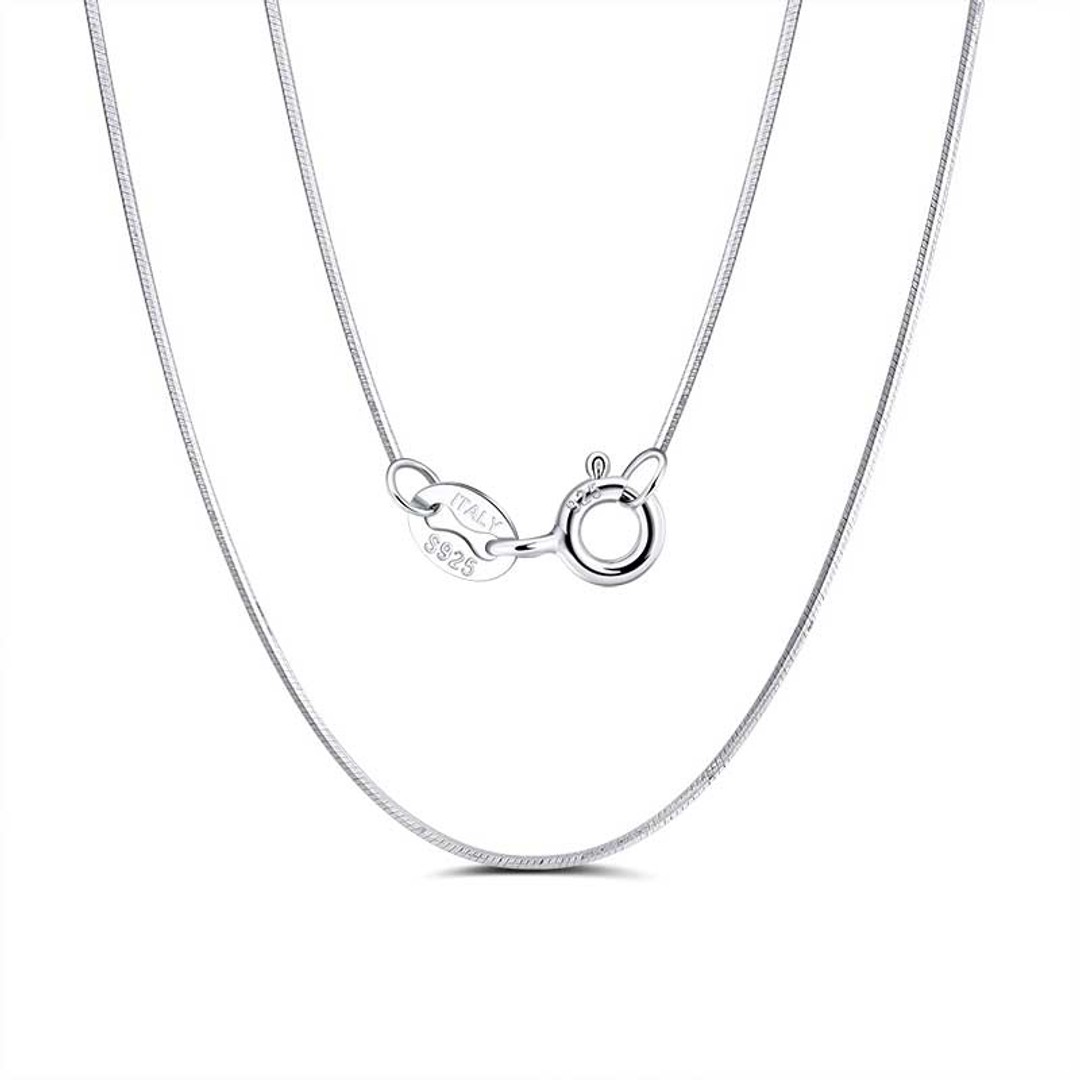 925 Sterling Silver Snake Chain with Bolt clasp (Width .8 mm)
