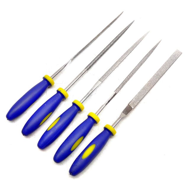 Engineers Metal File Set With Soft Rubber Handles 5pc AT793 