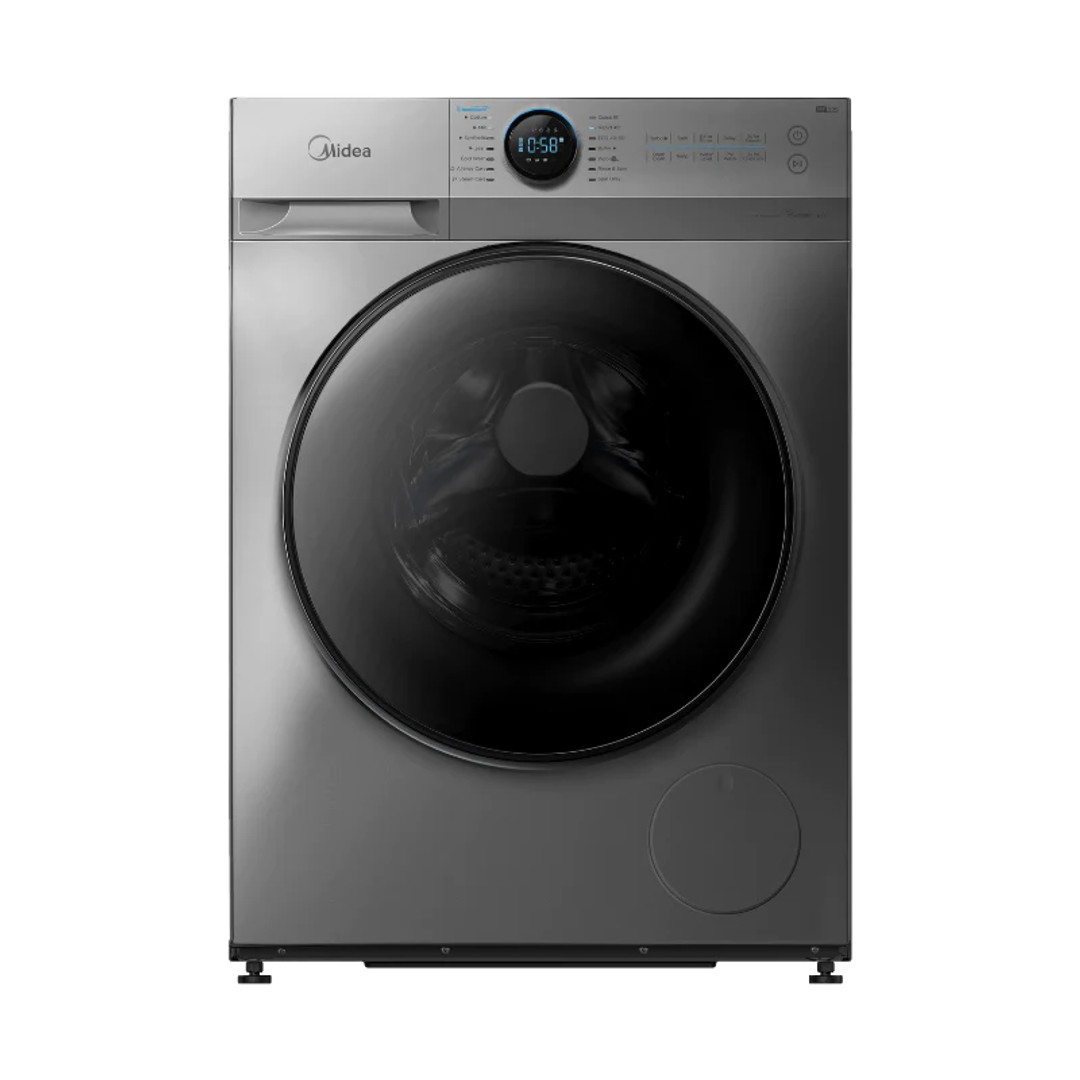 TSB Living Midea 10KG Steam WashFront Load Titanium Washing Machine with WiFi MF200W100WB